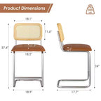 Tabouret de bar marron sans accoudoirs, lot de 2
