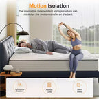 Matelas hybride blanc à ressorts ensachés et mousse à mémoire de forme, fermeté moyenne, 1–2 personnes