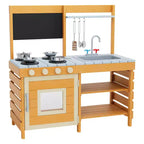 Cuisine de boue d'extérieur en bois naturel, 1 enfant, 3-8 ans