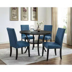 Chaise de salle à manger en tissu avec clous décoratifs, beige/bleu/gris/violet/rouge, ensemble de 2