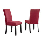 Chaise de salle à manger en tissu avec clous décoratifs, beige/bleu/gris/violet/rouge, ensemble de 2