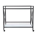 Maxton Bar Cart - Black and White - SEI