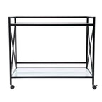 Maxton Bar Cart - Black and White - SEI