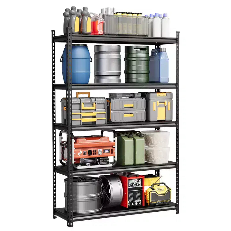 Cast Iron and Carbon Steel Metal Storage Rack - Heavy Duty, Single Layer, 350KG Load Capacity, Steel Shelving, Durable Construction