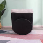Fauteuil de sol inclinable simple gris avec repose-pieds et base pivotante