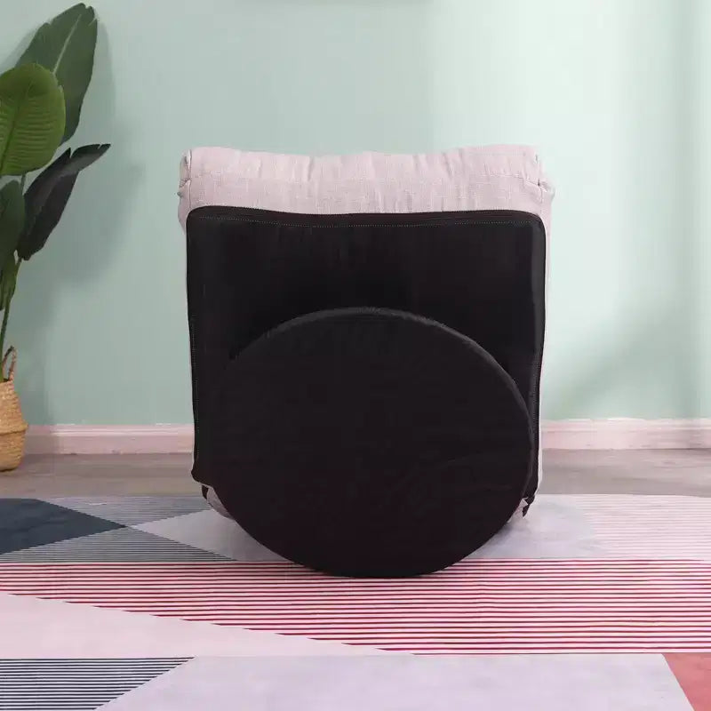 Fauteuil de sol inclinable simple gris avec repose-pieds et base pivotante