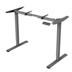 Bureau Debout Électrique, Cadre Gris/Blanc + Plateau Érable, Monoposte, 122x61 cm