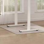 Bureau Debout Électrique, Cadre Gris/Blanc + Plateau Érable, Monoposte, 122x61 cm