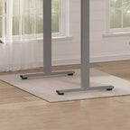 Bureau Debout Électrique, Cadre Gris/Blanc + Plateau Érable, Monoposte, 122x61 cm