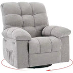 Fauteuil inclinable et pivotant/à bascule marron/vert/gris, fauteuil-planeur rembourré, 1 place