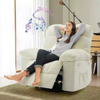 Fauteuil inclinable et pivotant/à bascule marron/vert/gris, fauteuil-planeur rembourré, 1 place