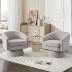 Fauteuil pivotant Chenille 360° avec rangement, une place – Beige / Vert / Gris / Rose