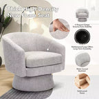 Fauteuil pivotant Chenille 360° avec rangement, une place – Beige / Vert / Gris / Rose
