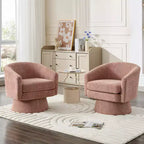 Fauteuil pivotant Chenille 360° avec rangement, une place – Beige / Vert / Gris / Rose
