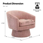 Fauteuil pivotant Chenille 360° avec rangement, une place – Beige / Vert / Gris / Rose