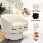 Fauteuil pivotant Chenille 360° avec rangement, une place – Beige / Vert / Gris / Rose