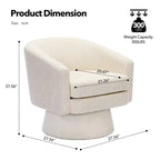 Fauteuil pivotant Chenille 360° avec rangement, une place – Beige / Vert / Gris / Rose