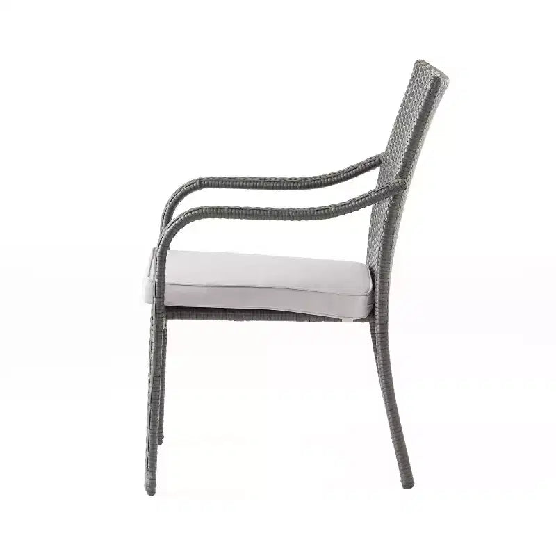 Ensemble de salle à manger d'extérieur en acacia et rotin marron rustique, 6 places