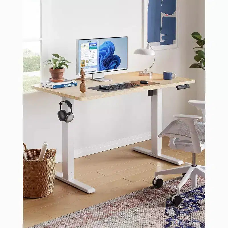 Bureau électrique à hauteur réglable, pour une personne, 101,6 cm x 61 cm, noir