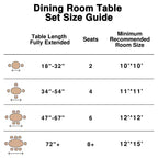 Table à manger ovale marron style ferme, 6 places