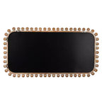 Miroir mural rectangulaire en bois de sapin naturel, style bohème, simple