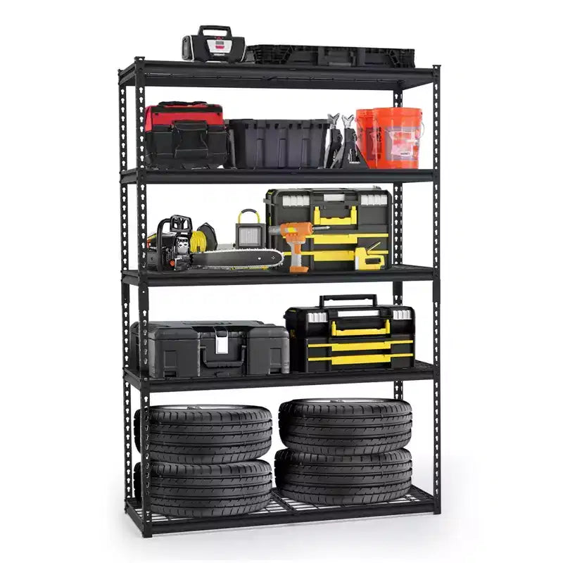 Garage Shelving, Heavy Duty Garage Shelving, Bearing Storage Shelves Adjustable, Durable Metal Storage Shelves, Easy Assemble for Garage, Basement