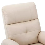 Fauteuil inclinable de massage en tissu marron / crème / marron foncé, une place