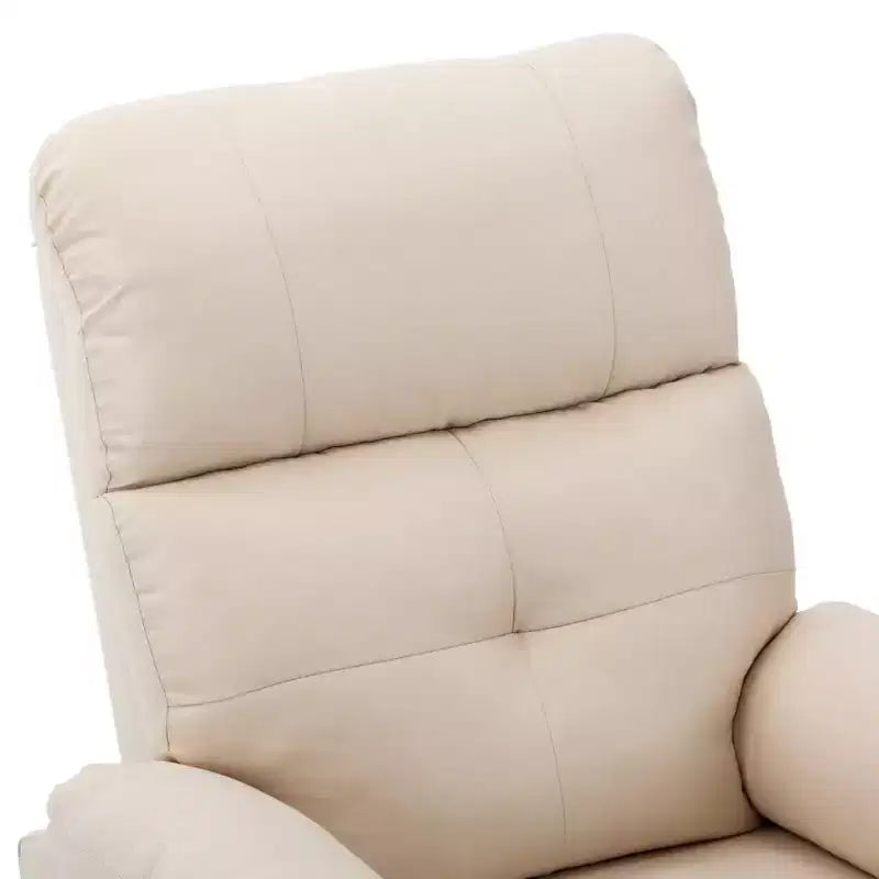 Fauteuil inclinable de massage en tissu marron / crème / marron foncé, une place