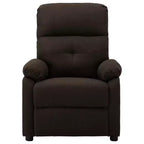 Fauteuil inclinable de massage en tissu marron / crème / marron foncé, une place