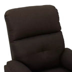 Fauteuil inclinable de massage en tissu marron / crème / marron foncé, une place