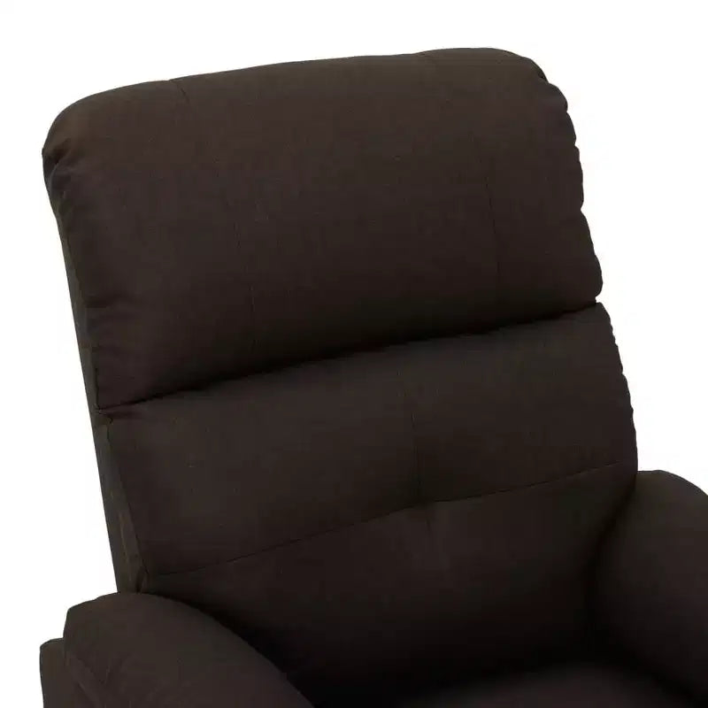 Fauteuil inclinable de massage en tissu marron / crème / marron foncé, une place