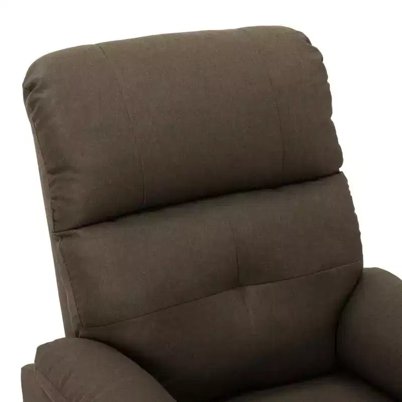 Fauteuil inclinable de massage en tissu marron / crème / marron foncé, une place