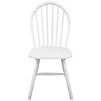 Chaise de salle à manger sans accoudoirs en bois d'hévéa blanc (lot de 2 ou 4)