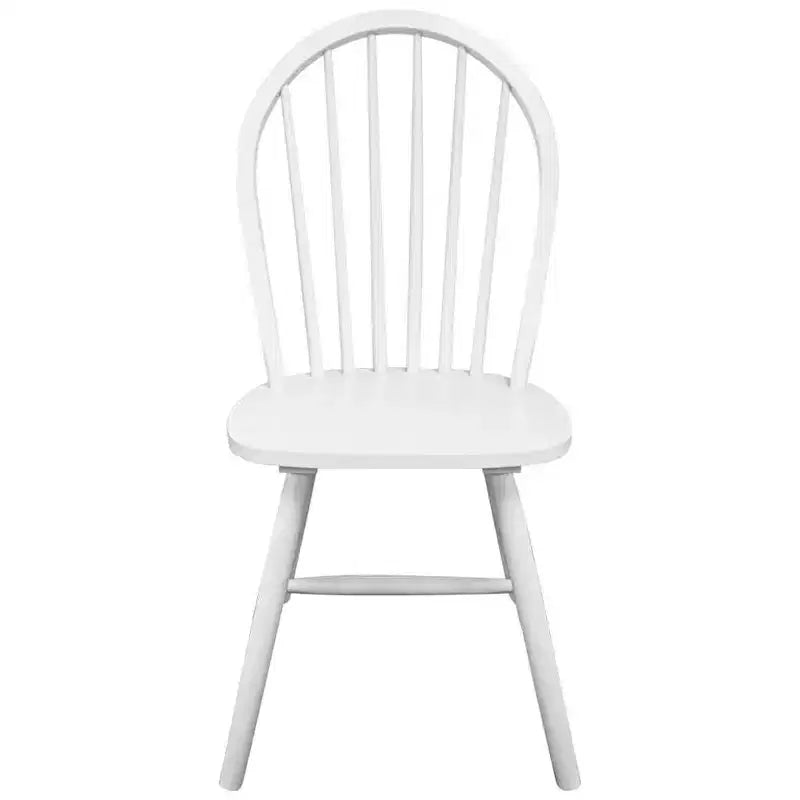 Chaise de salle à manger sans accoudoirs en bois d'hévéa blanc (lot de 2 ou 4)