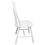 Chaise de salle à manger sans accoudoirs en bois d'hévéa blanc (lot de 2 ou 4)
