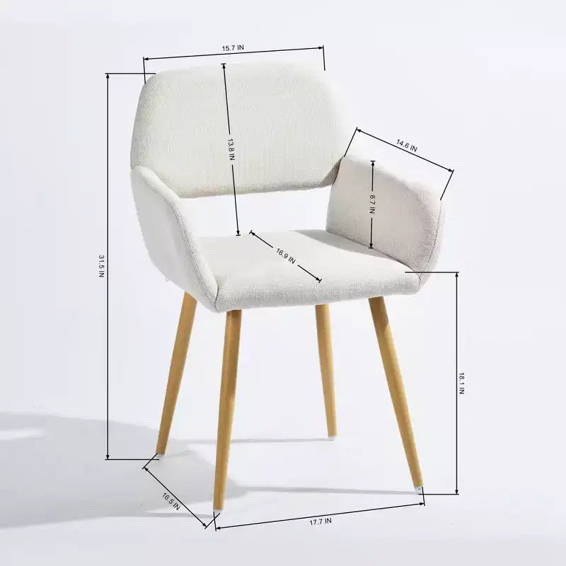 Ensemble de salle à manger rond 3 pièces beige pour 2 personnes, fauteuils rembourrés, cadre en métal