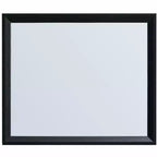 Passion Furniture Rustica 41 in. W x 35 in. H Rectangle Wood Frame Black Dresser Mirror