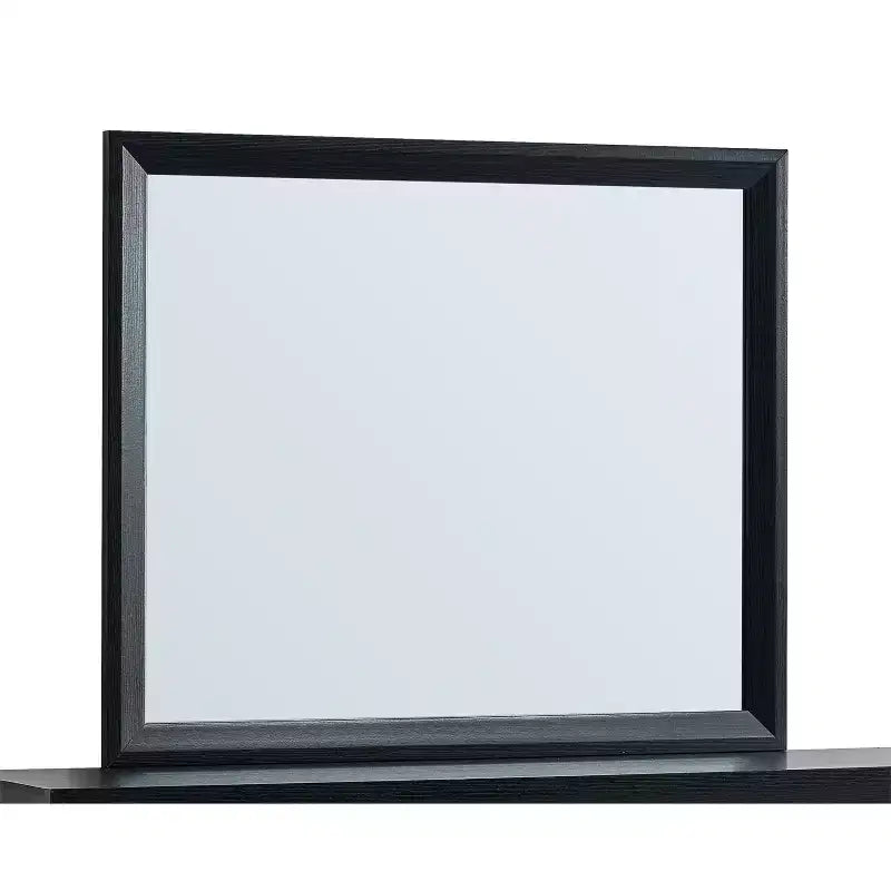 Miroir de commode, cadre en bois rectangulaire noir, simple