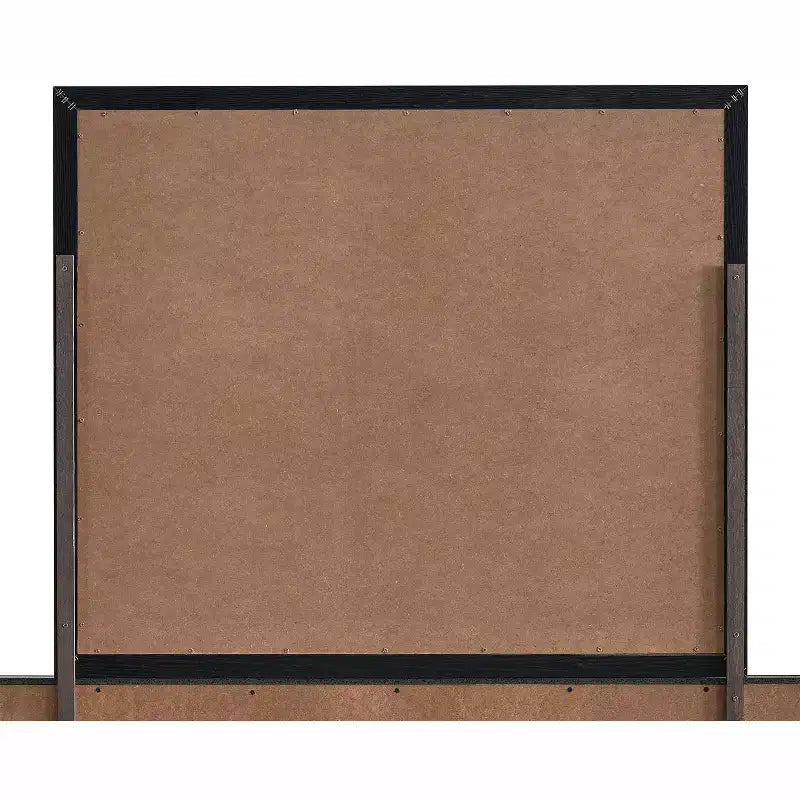 Miroir de commode, cadre en bois rectangulaire noir, simple