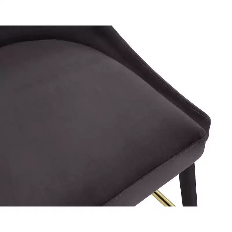 Tabouret de bar mi-hauteur sans accoudoirs en velours, lot de 2 (noir / crème / vert / gris / bleu marine / rose)