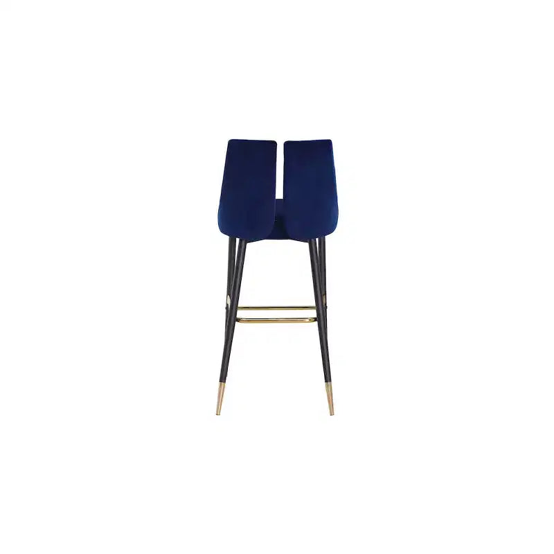 Tabouret de bar mi-hauteur sans accoudoirs en velours, lot de 2 (noir / crème / vert / gris / bleu marine / rose)