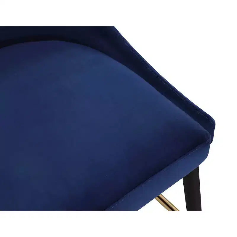 Tabouret de bar mi-hauteur sans accoudoirs en velours, lot de 2 (noir / crème / vert / gris / bleu marine / rose)