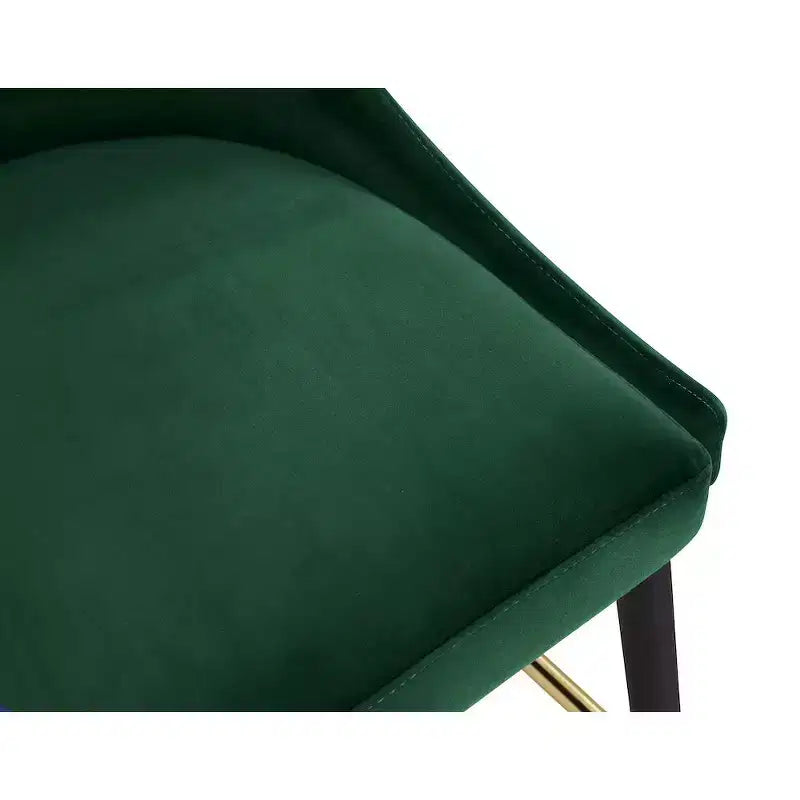 Tabouret de bar mi-hauteur sans accoudoirs en velours, lot de 2 (noir / crème / vert / gris / bleu marine / rose)