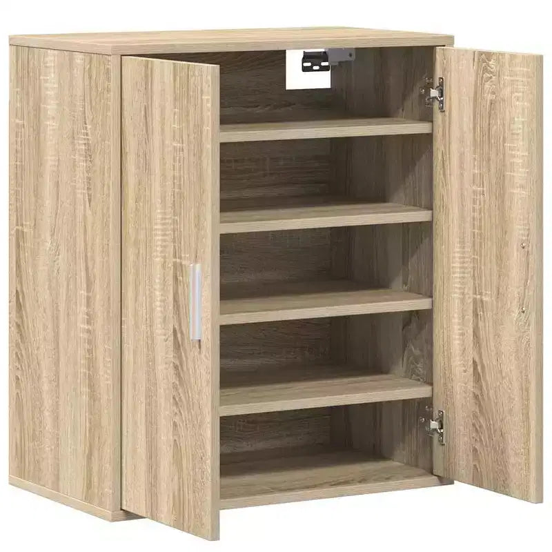 Meuble à chaussures, beige, 2 portes, capacité 5 paires