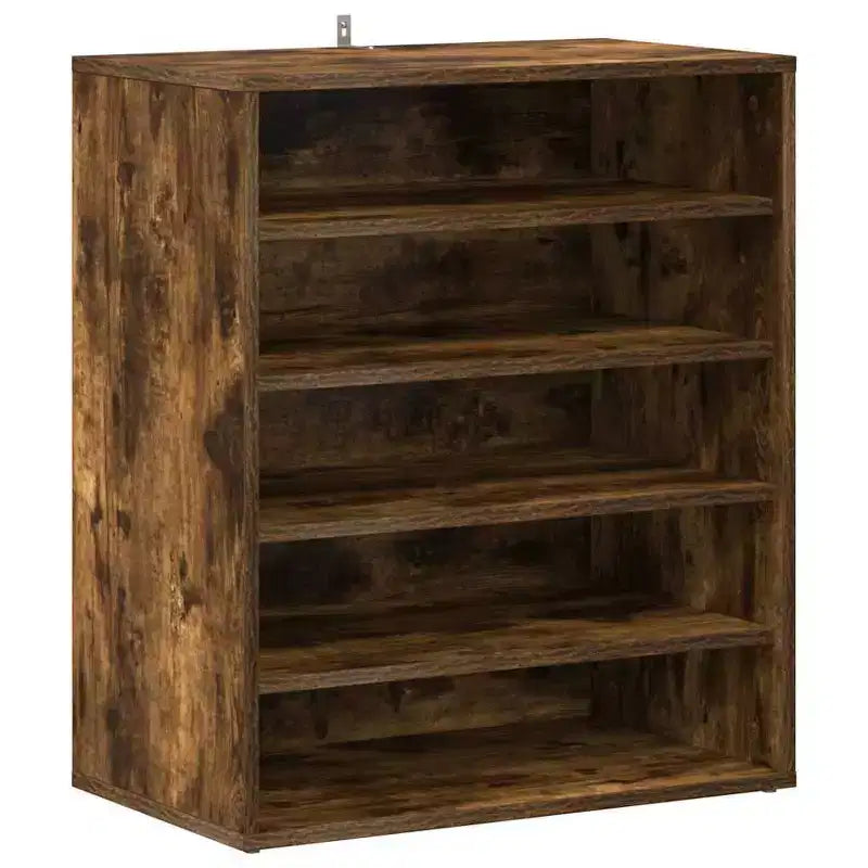 vidaXL Shoe Cabinet Smoked Oak Engineered Wood Medium Storage