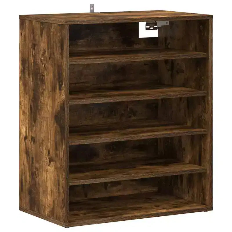 Meuble à Chaussures Chêne Fumé, Marron, Sur Pied, 1 Porte, Contenance 10 Paires