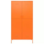 Armoire rectangulaire simple en acier thermolaqué orange