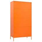 Armoire rectangulaire simple en acier thermolaqué orange