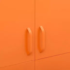 Armoire rectangulaire simple en acier thermolaqué orange