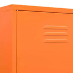 Armoire rectangulaire simple en acier thermolaqué orange